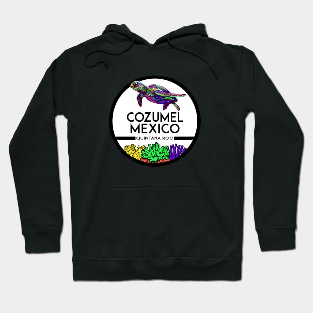 Cozumel Mexico Scuba Diving Quintana Roo Sea Turtle Hoodie by DD2019